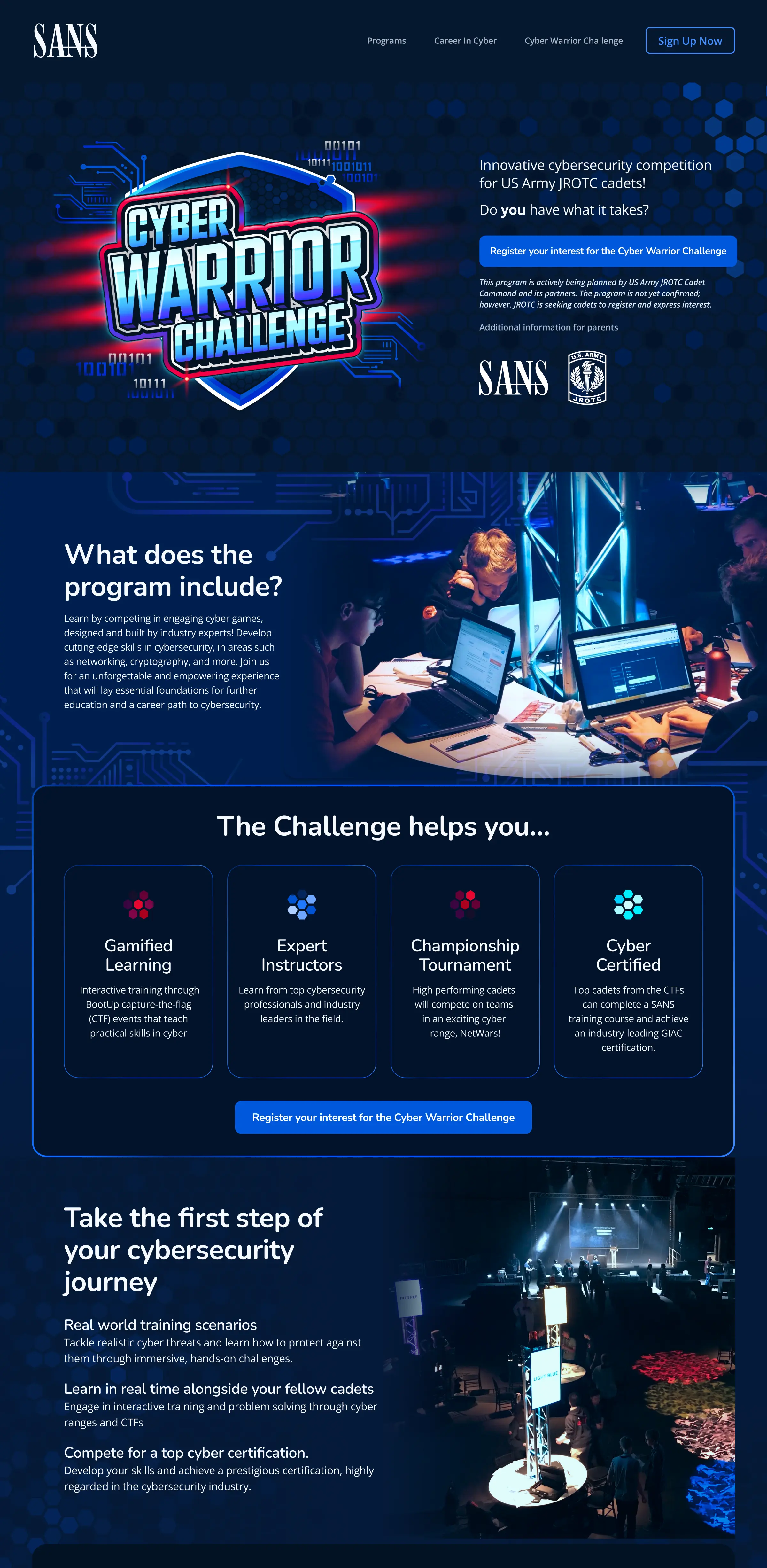 Cyber Warriors website